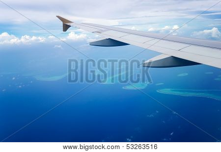 Airplane Wing In Flight