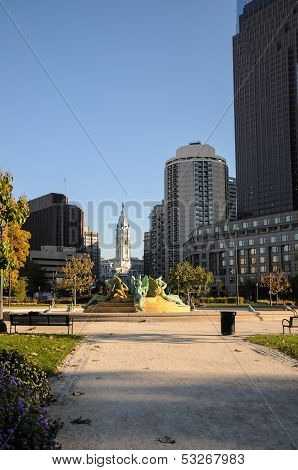 Swann Fountain In Philadelphia