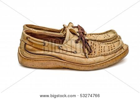 Pair Of Old  Moccasin Side View