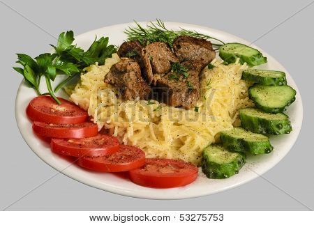 Vermicelli With Stew Meat And Vegetables