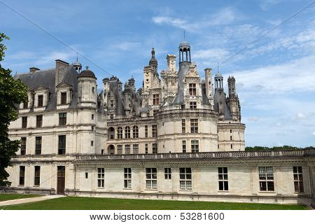 The royal Castle of Chambord in Cher Valley France