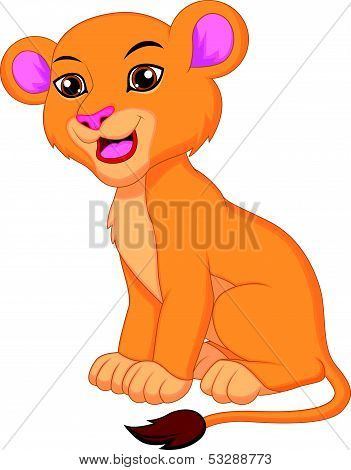 Cute lioness cartoon