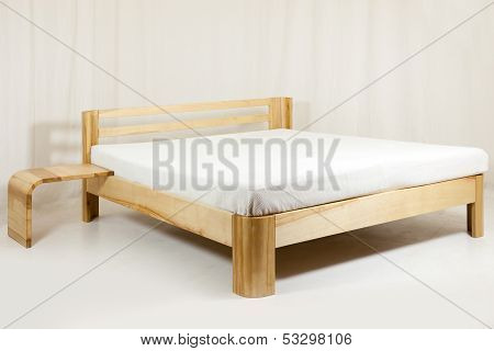 wooden bed