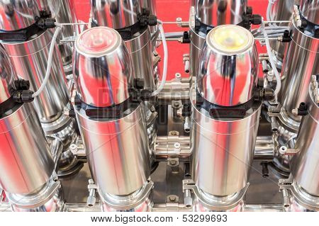 Sample machine for the production of dairy products