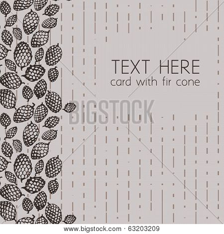 Pattern With Fir Cone. Border