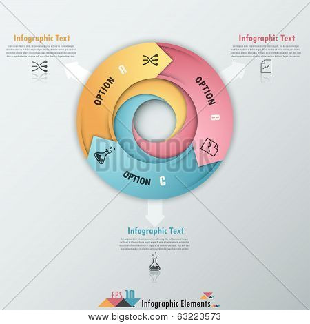Modern infographics options banner.