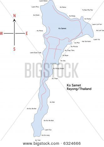แผนที่เกาะเสม็ด