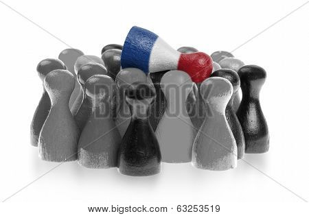 One Unique Pawn On Top Of Common Pawns
