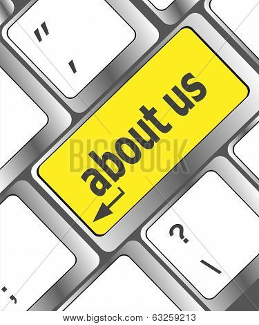 About Us Message On Keyboard Enter Key
