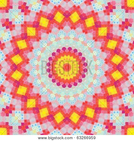 Color Background With Abstract Mosaic