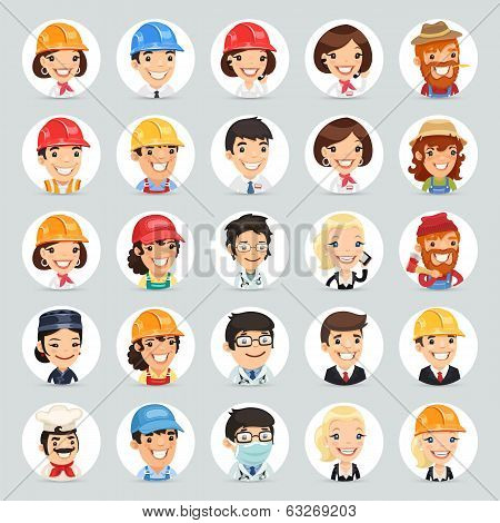 Professions Vector Characters Icons Set1.2
