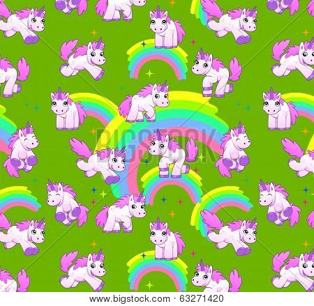 unicorn pattern green