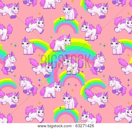 unicorn pattern pink
