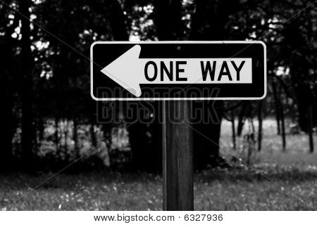 One-way Straßenschild