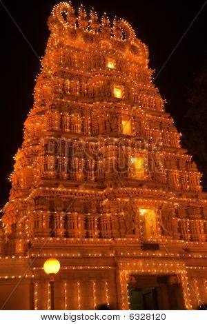 Temple At Night