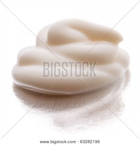 Mayonnaise swirl  isolated on white background cutout
