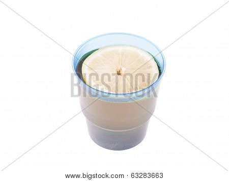 Glass of tea with lemon