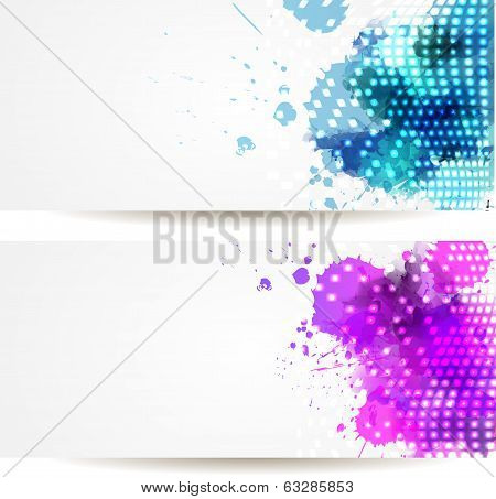 Two Watercolor Banners