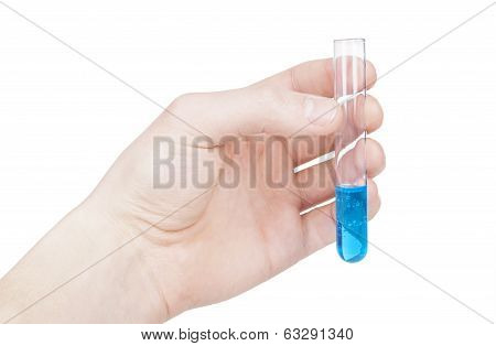 test tube held in hand