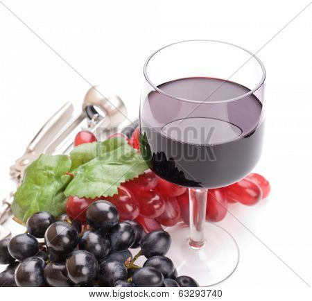 A glass of wonderful and delicious red semisweet wine
