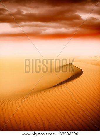 sand desert,sunset