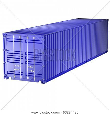3d rendering of a shipping 40ft container