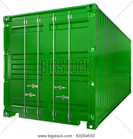 3d rendering of a shipping 20ft container