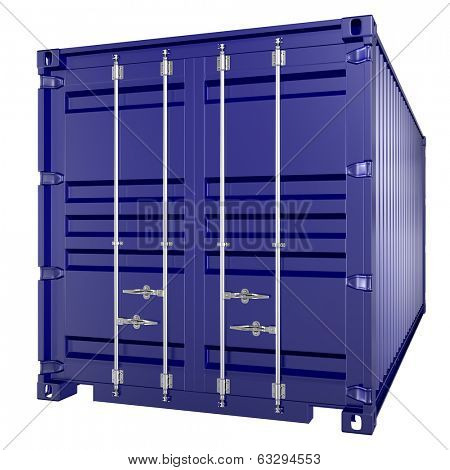 3d rendering of a shipping 20ft container