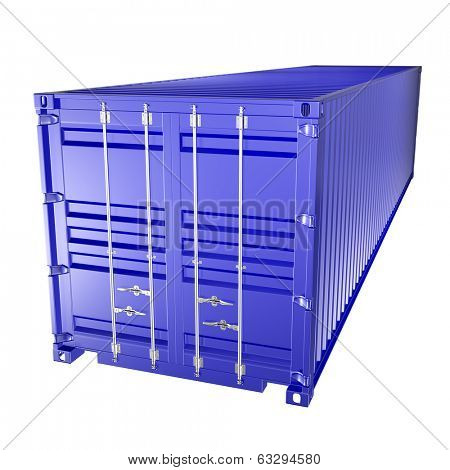 3d rendering of a shipping 40ft container