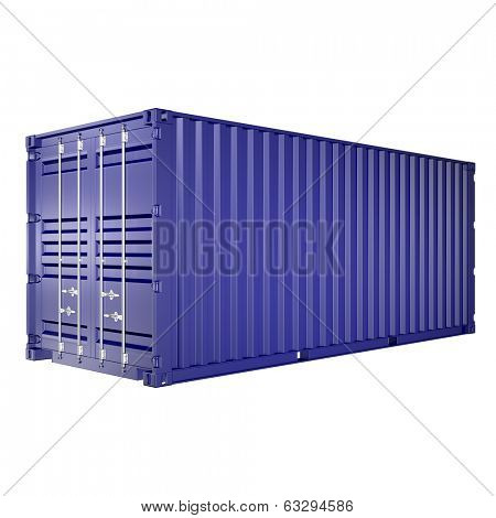 3d rendering of a shipping 20ft container