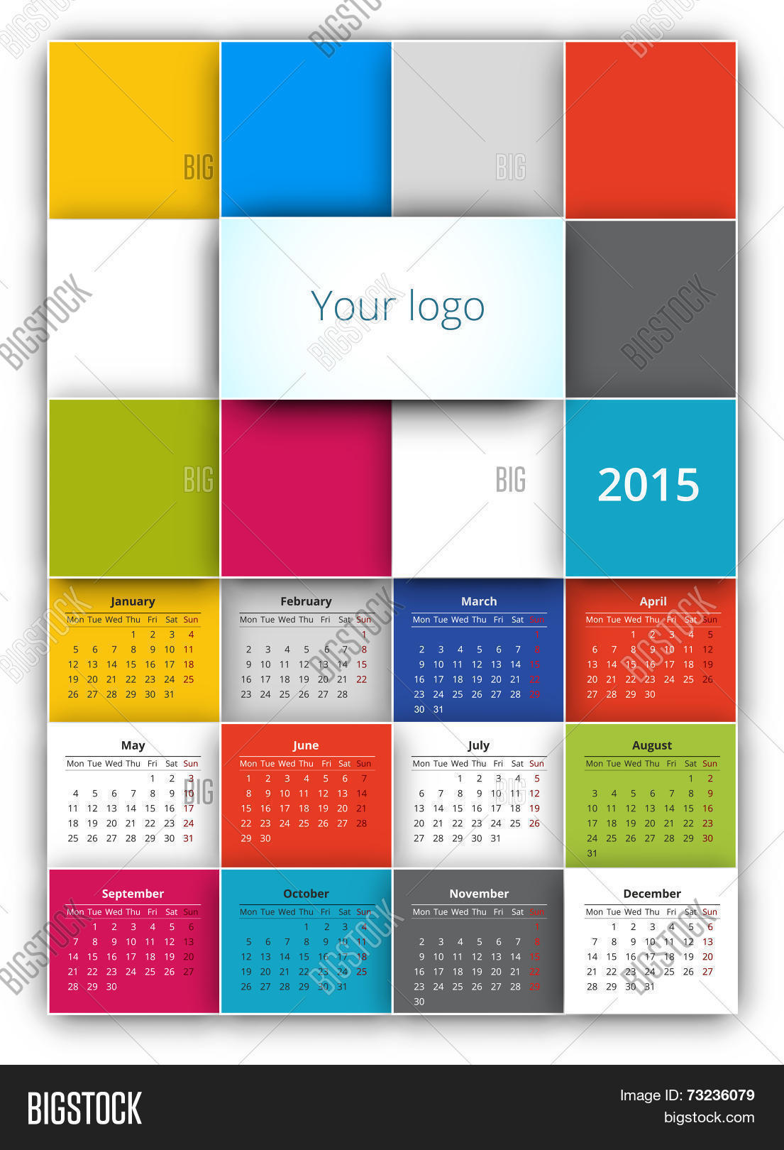 Calendar 15 Vector Photo Free Trial Bigstock