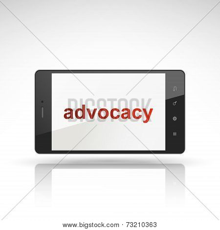 Advocacy Word On Mobile Phone