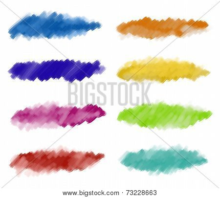 Abstract watercolor paint strokes