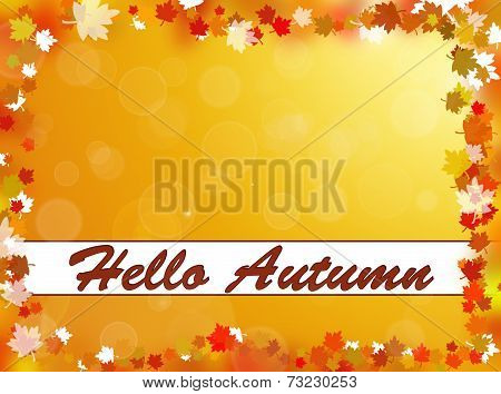 Hello autumn background