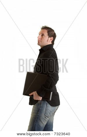 Ragazzo con portatile