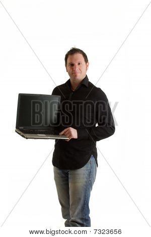 Ragazzo con portatile