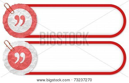 Two Buttons With Texture Crumpled Paper