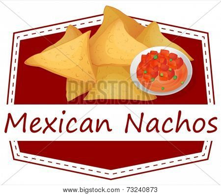 Illustration of mexican nachos
