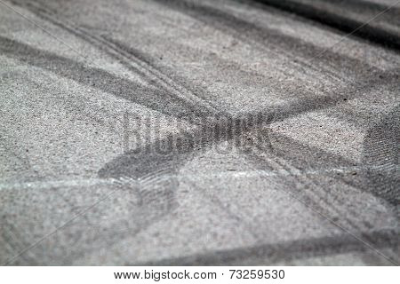 Tire Marks On Road Track