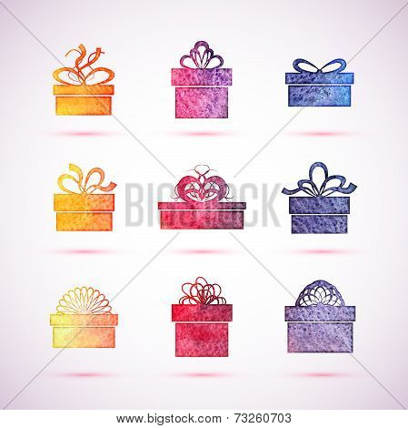 Vector gift box icons