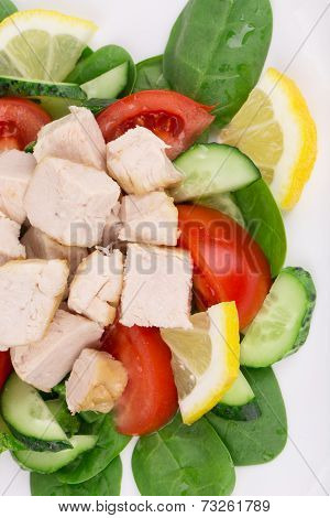 Close up of chicken salad.