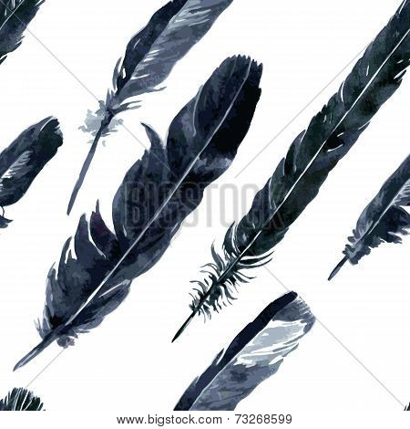 seamless pattern with plumes