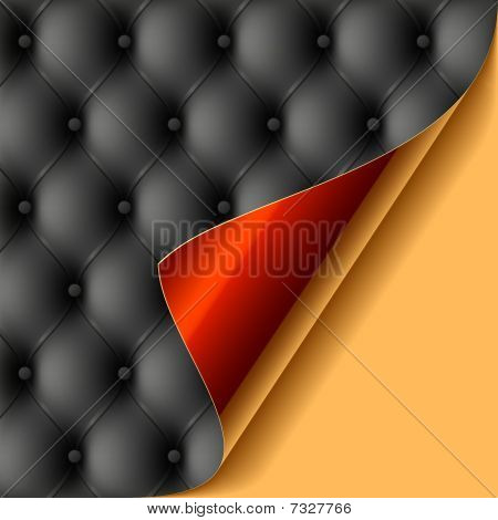 Sellerie cuir avec coin recourbé brillant. Vector.