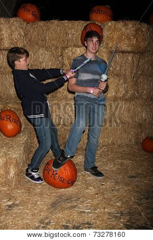 LOS ANGELES - OCT 4:  Jacob Hopkins, Gerald Hopkins at the RISE of the Jack O'Lanterns at Descanso Gardens on October 4, 2014 in La Canada Flintridge, CA
