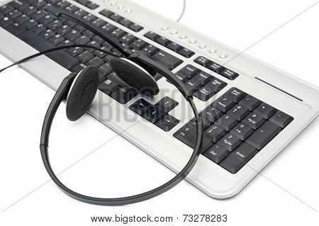 Customer Service Concept With Keyboard And Headset