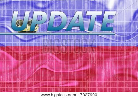 Bandiera di Lichenstein ondulate News