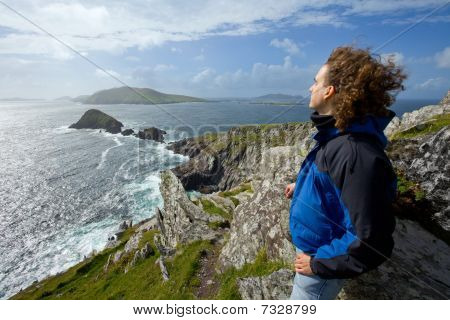 Blasket Mann Ausblick