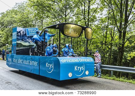 Krys Vehicle On The Road Of Le Tour De France