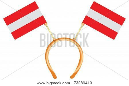 Austria Flag On The Headdress