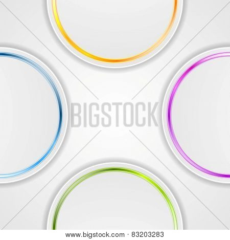 Abstract background with glossy circles. Vector design